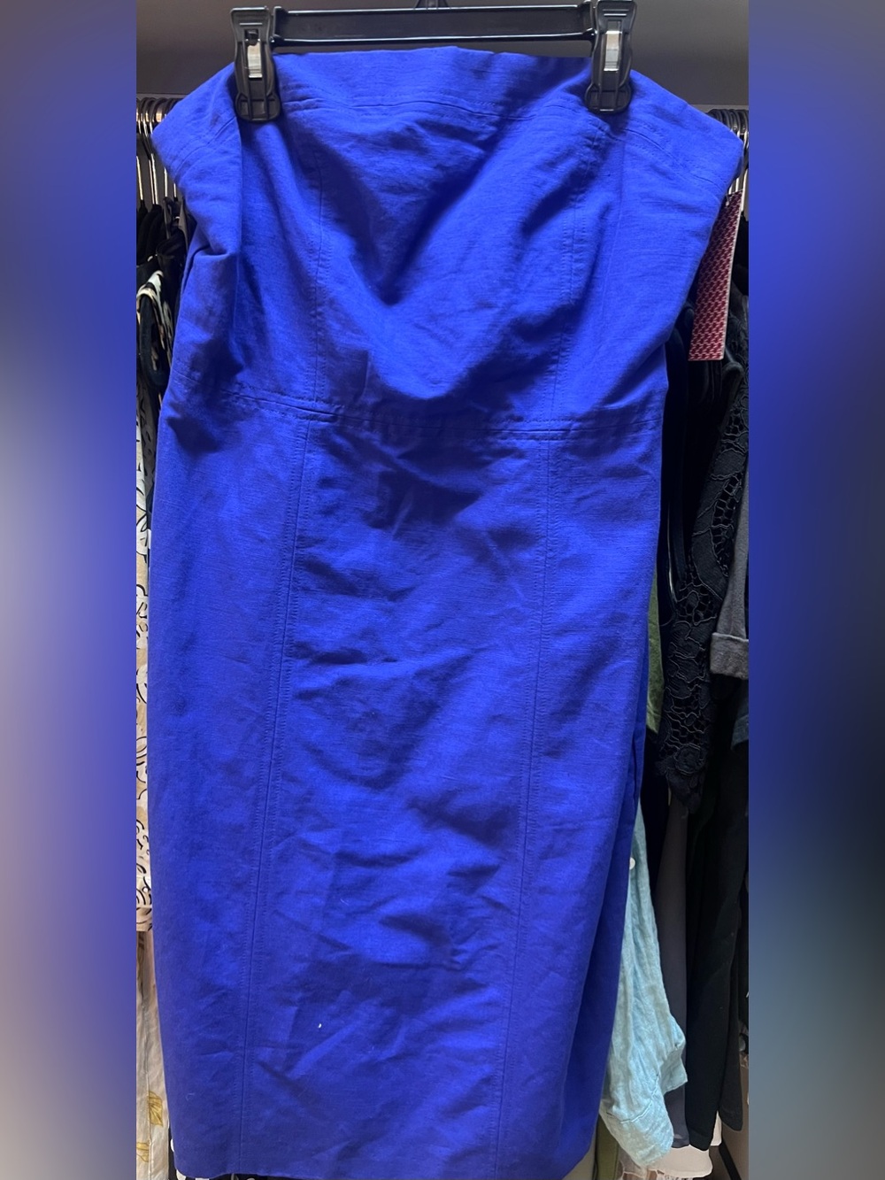 Royal Blue Strapless Sheath Dress